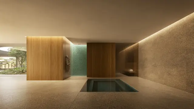 Spa com sauna, ofurô e acabamento em madeira, Três Figueiras, Porto Alegre